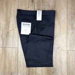 KENNETH COLE REACTION Urban Heather Slim Fit Dress Slacks in Medium Grey.